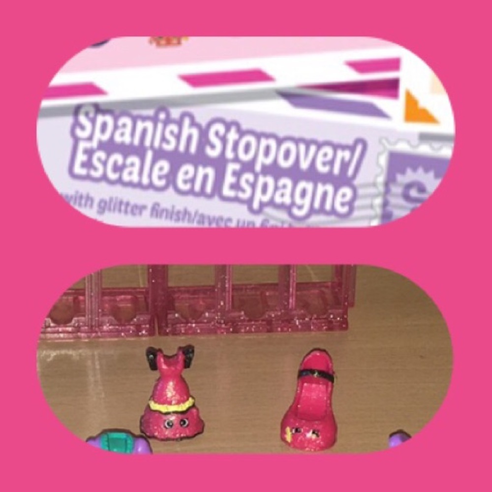 2 Ultra Rare Spanish Stopover Glitter Shopkins Figures World Vacation Season 8